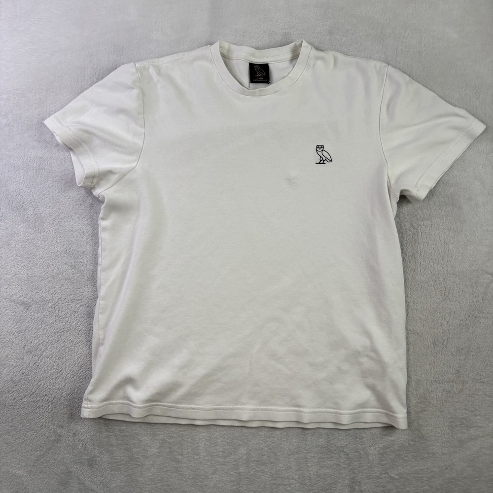 OVO Brand Drake White Short Sleeve Graphic Logo Shirt Women's Large